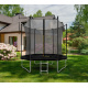 Aga SPORT FIT Trambulin 250 cm Fekete + belső védőháló + létra