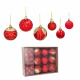 Aga Karácsonyi gömb MIX 33db Piros
