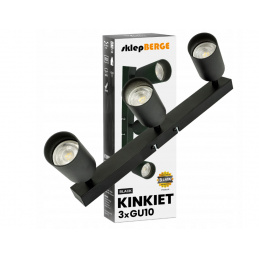 LED mennyezeti spotlámpa VIKI-X 3x GU10 - fekete
