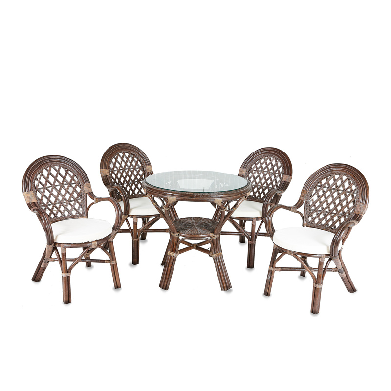 Aga Rattan  ülőgarnitúra szett PAPIO Choco White