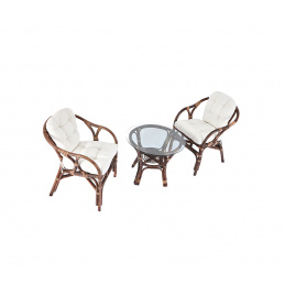 Aga Rattan ülőgarnitúra szett SITA Choco White