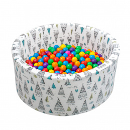 Aga Száraz medence 90x40 cm labdákkal Teepee