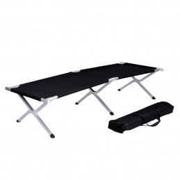 Linder Exclusiv Kemping Összecsukható Fekvőágy Fekete