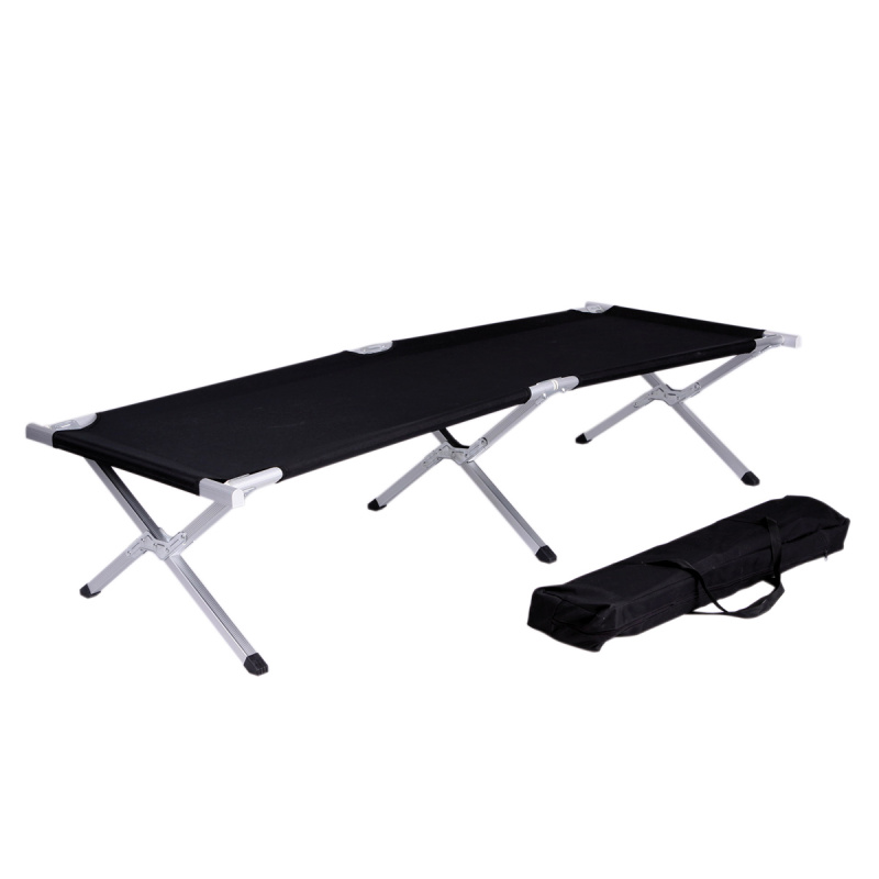 Linder Exclusiv Kemping Összecsukható Fekvőágy Fekete
