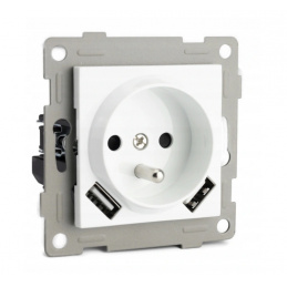 Fehér aljzat tűs és USB csatlakozóval Fehér aljzat tűs és USB csatlakozóval