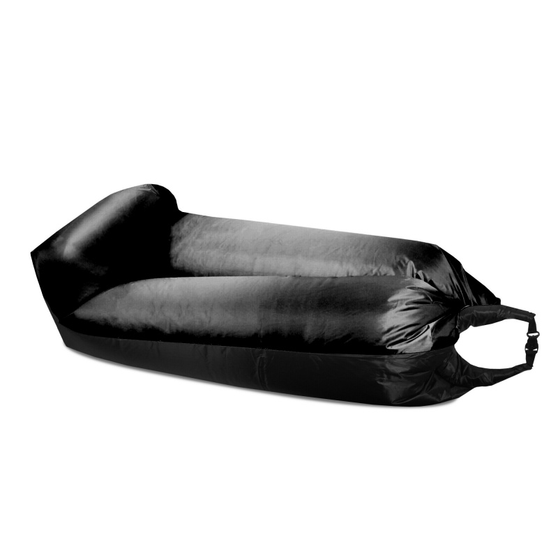 Aga Felfújható ágy LAZY BAG 230x70 cm Fekete/Fekete