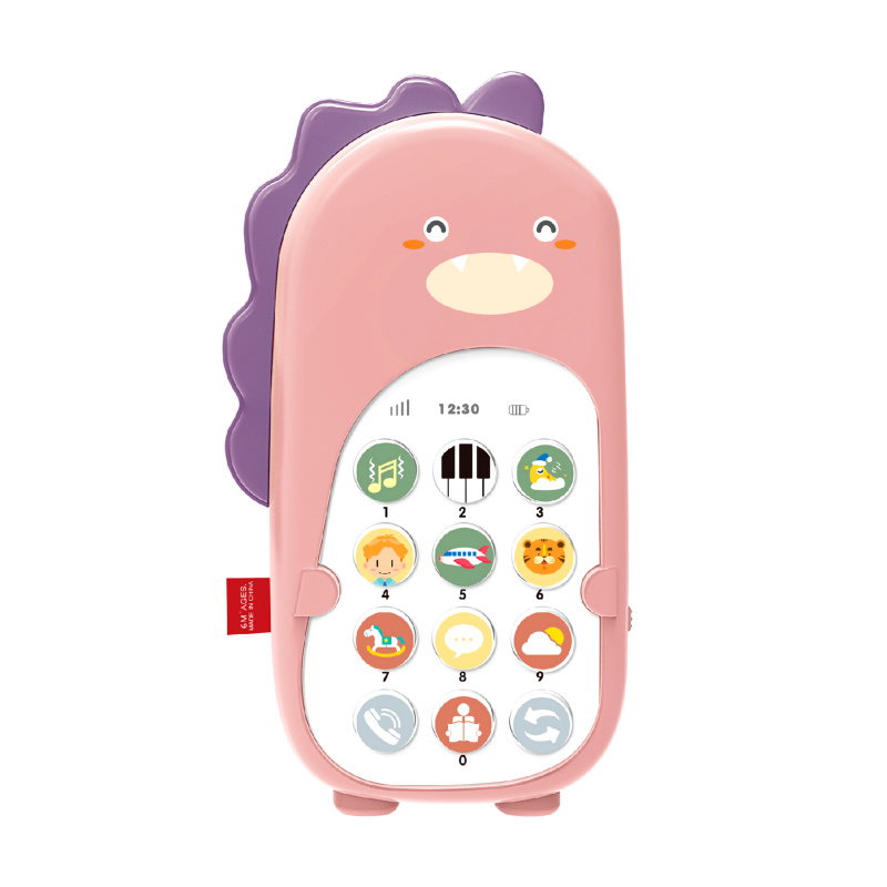 Aga4Kids Gyerek telefon Dinoszaurusz Rózsaszín
