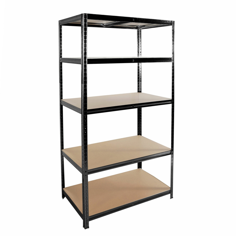Linder Exclusiv Fém polcrendszer 180x90x40 cm 5 polcos Fekete