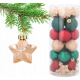 Aga Karácsonyi gömbök MIX 3-4cm 32db Piros/Arany/Zöld