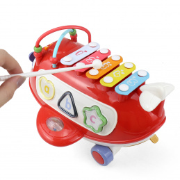 Aga4Kids Interaktív repülőgép xilofonnal Piros