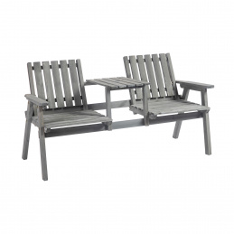 Aga Kerti pad asztallal 152x70x83 cm Szürke