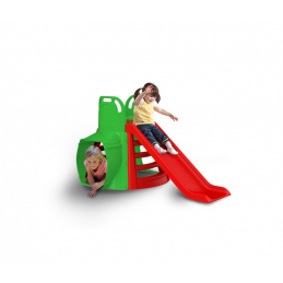 Doloni Csúszda alagúttal 130 cm Zöld és piros színben
