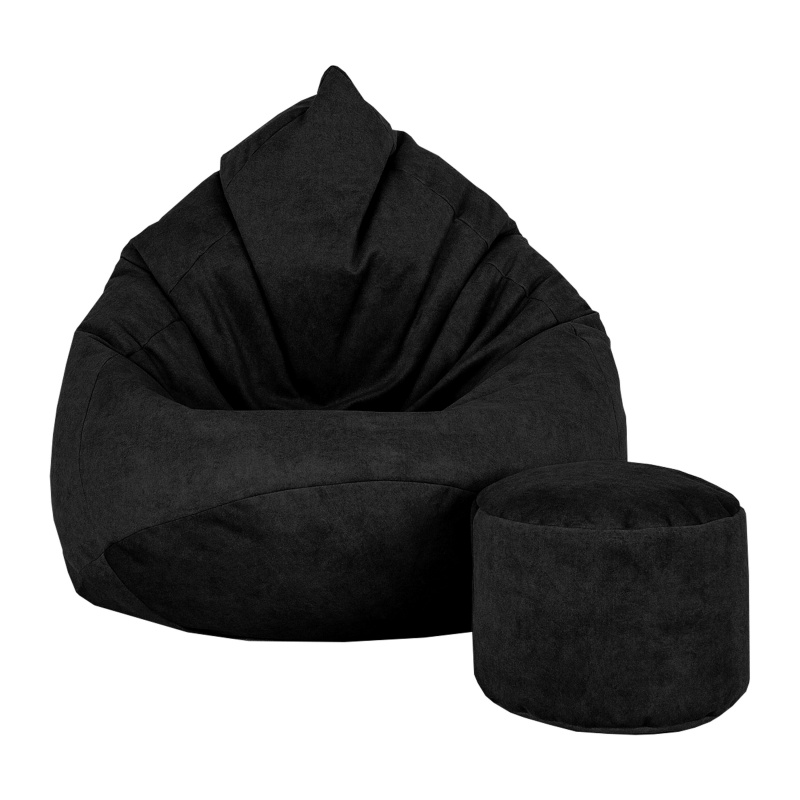 Aga Babzsák Terra XXXL + lábtartó Fekete