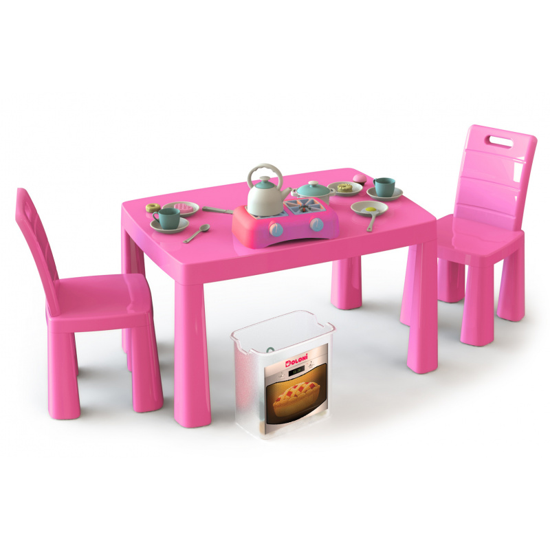 Doloni gyerek étkezőgarnitúra rózsaszín + kiegészítők