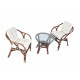Aga Rattan ülőgarnitúra szett SITA Choco White