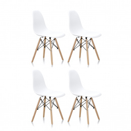 Aga 4x Étkezőszék Fehér