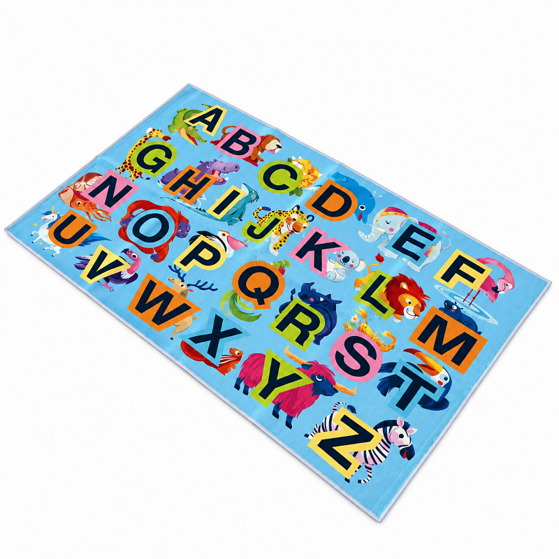 Aga4Kids gyerekszőnyeg ábécével és állatkákkal 100×50 cm