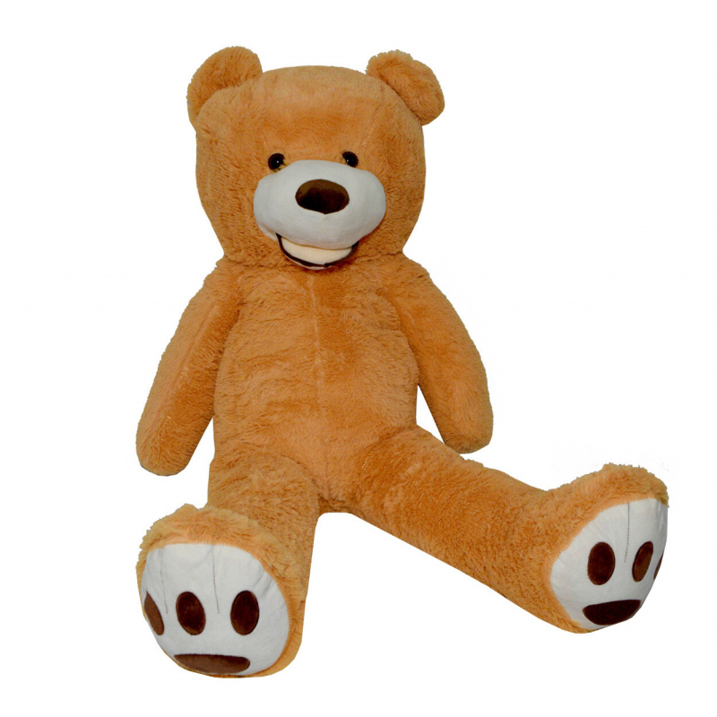 Aga4Kids Plüss mackó 130 cm Világosbarna mancsokkal 6DZ012 - 2. MINŐSÉG