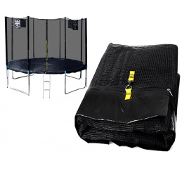 Chiemsee Védőháló 430 cm-es trambulinhoz, 8 oszlop, Fekete