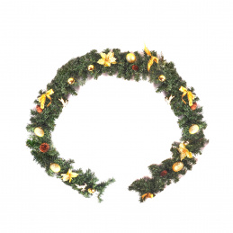 Aga Karácsonyi girland 180 cm Arany