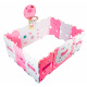 Aga4Kids Gyerek műanyag járóka 118x150x64 cm Rózsaszín