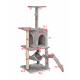 Aga Macskakaparófa 42x49x136 cm Szürke
