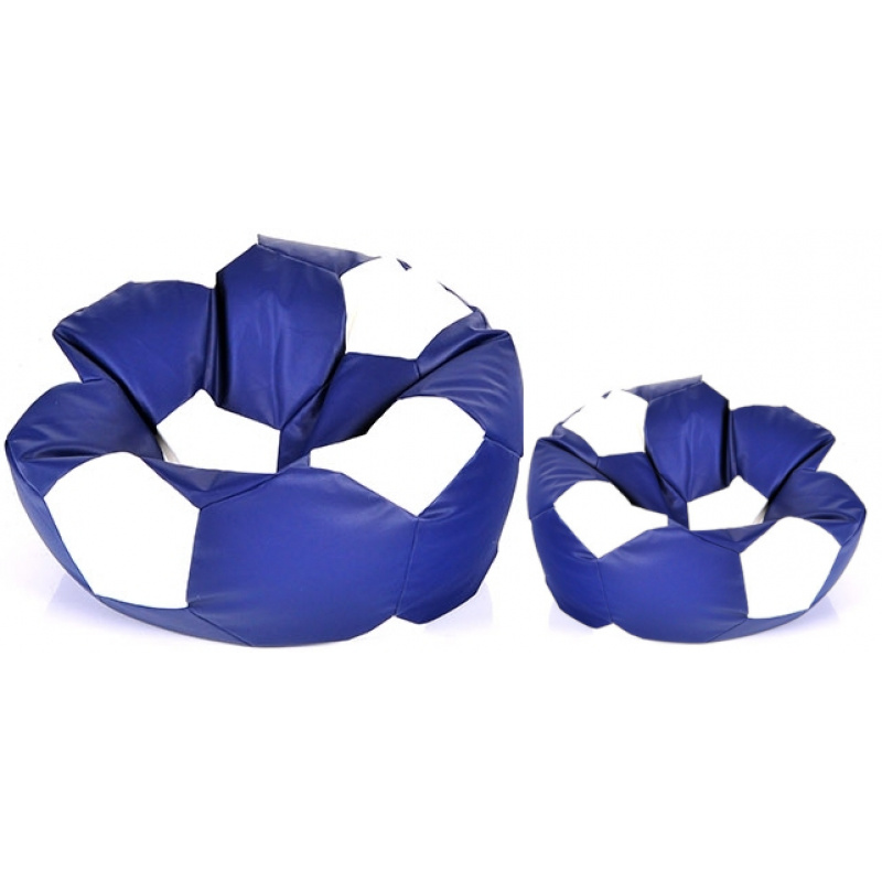 Aga kanapé táska BALL XXXL Fehér - Sötétkék + lábtartó