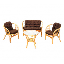 Aga Rattankanapé garnitúra szett BAHAMA Honey Brown