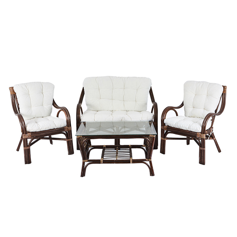 Aga Rattan  ülőgarnitúra szett BUTEO Choco White