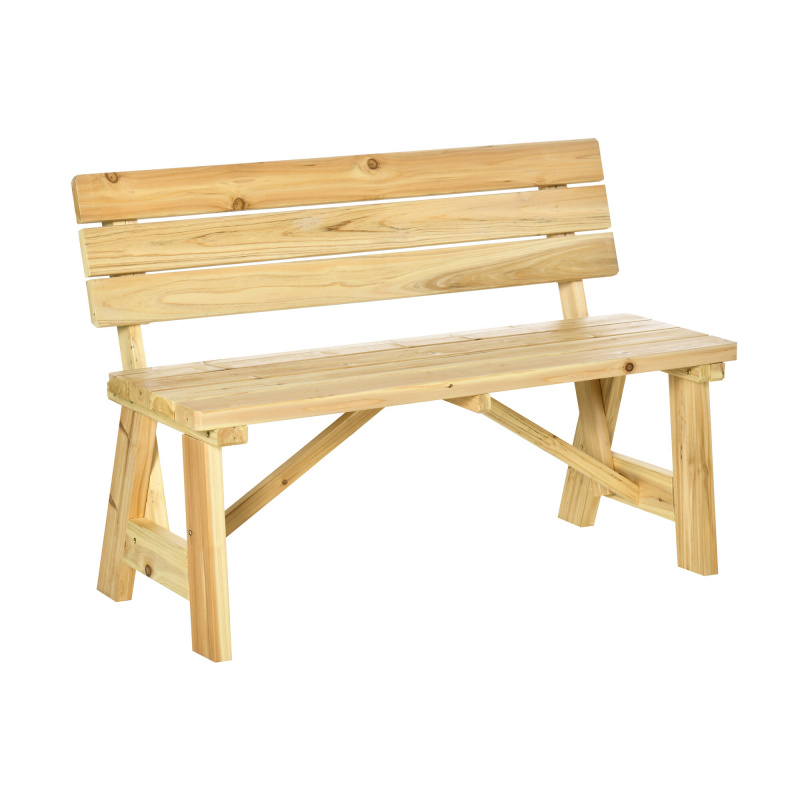 Aga Fa kerti pad 116x56x80 cm Természetes