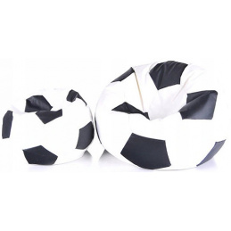 Aga kanapé táska BALL XXXL Fekete - Fehér + lábtartó