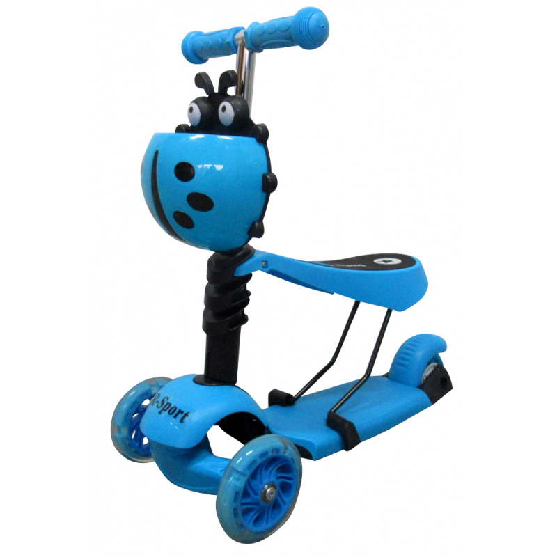 R-Sport Gyermek háromkerekű robogó 5in1 LED kerekekkel H3 Kék