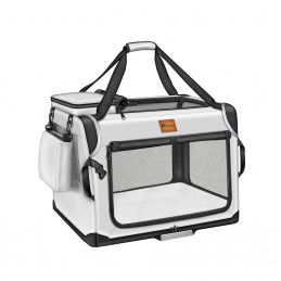 Tresko Szállítóbox kutyáknak és macskáknak 92x63x63 cm Világosszürke