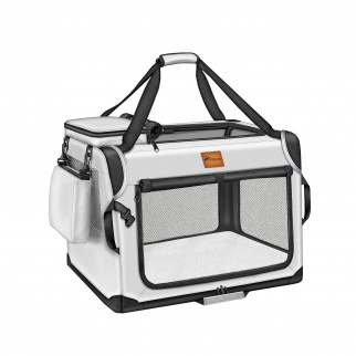 Tresko Szállítóbox kutyáknak és macskáknak 92x63x63 cm Világosszürke