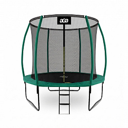 Aga SPORT EXCLUSIVE Trambulin 250 cm Sötétzöld + védőháló + létra
