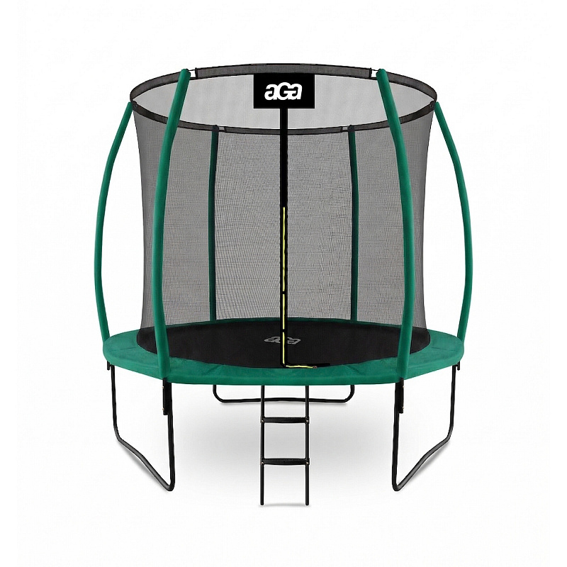 Aga SPORT EXCLUSIVE Trambulin 250 cm Sötétzöld + védőháló + létra