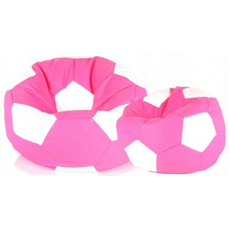 Aga kanapé táska BALL XXXL Fehér - Rózsaszín + lábtartó