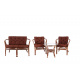 Aga Rattan kanapé garnitúra szett BAHAMA Choco Brown