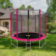 Aga SPORT TOP Trambulin 250 cm Rózsaszín + védőháló + létra