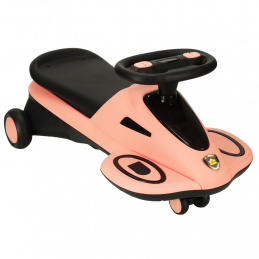 Gravity ride világító LED kerekekkel és zenélő roller 74cm rózsaszín/fekete max. 100 kg