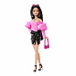 Barbie Deluxe Style Modelka v topu s odhalenými rameny a sukni JJN76