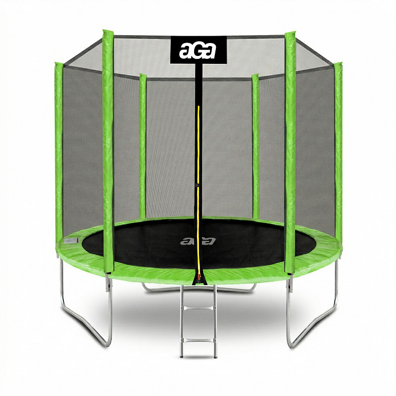 Aga SPORT TOP Trambulin 250 cm Világoszöld + védőháló + létra