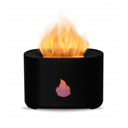 Aga Aroma diffúzor LED tűzprojekcióval Fekete