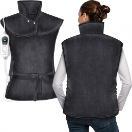 Tresko Elektromos hőtakaró hát- és nyakmelegítő Sötétszürke