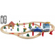 Aga4Kids fából készült vonatpálya 80 darab elemmel