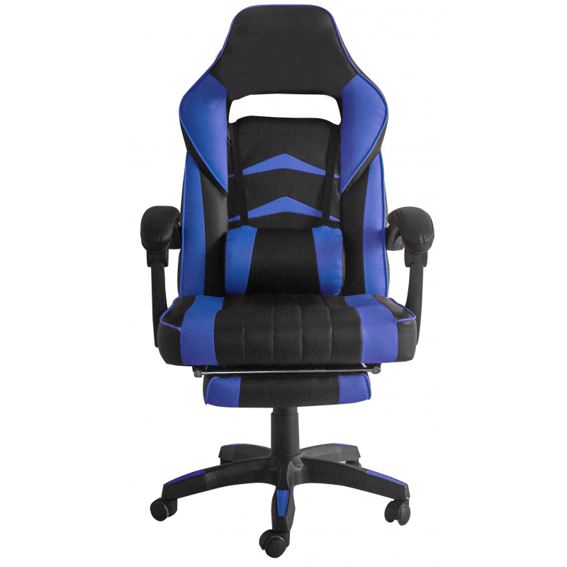 Aga Irodai szék Fekete - Kék lábtartóval 6DAZ013 - 2. MINŐSÉG