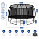 Aga SPORT EXCLUSIVE Trambulin 500 cm Fekete + védőháló + létra
