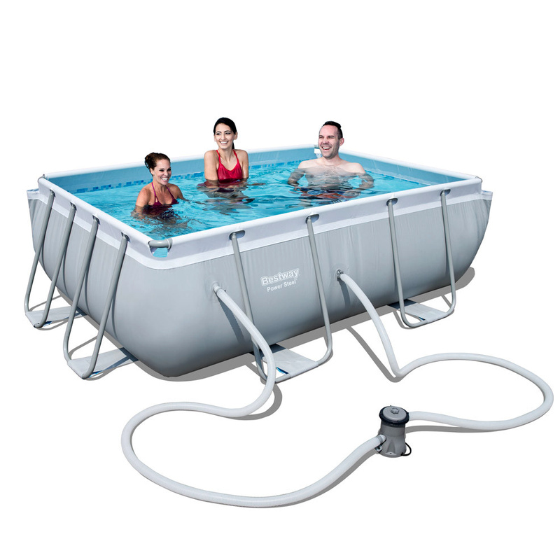 Bestway Power medence, acélkeretes  2,82 x 1,96 x 0,84 m 56629 + szűrőbetétes szűrés