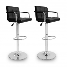 Aga 2x bárszék karfával Fekete