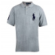 Ralph Lauren póló CUSTOM-FIT Szürke melange Big Pony Navy